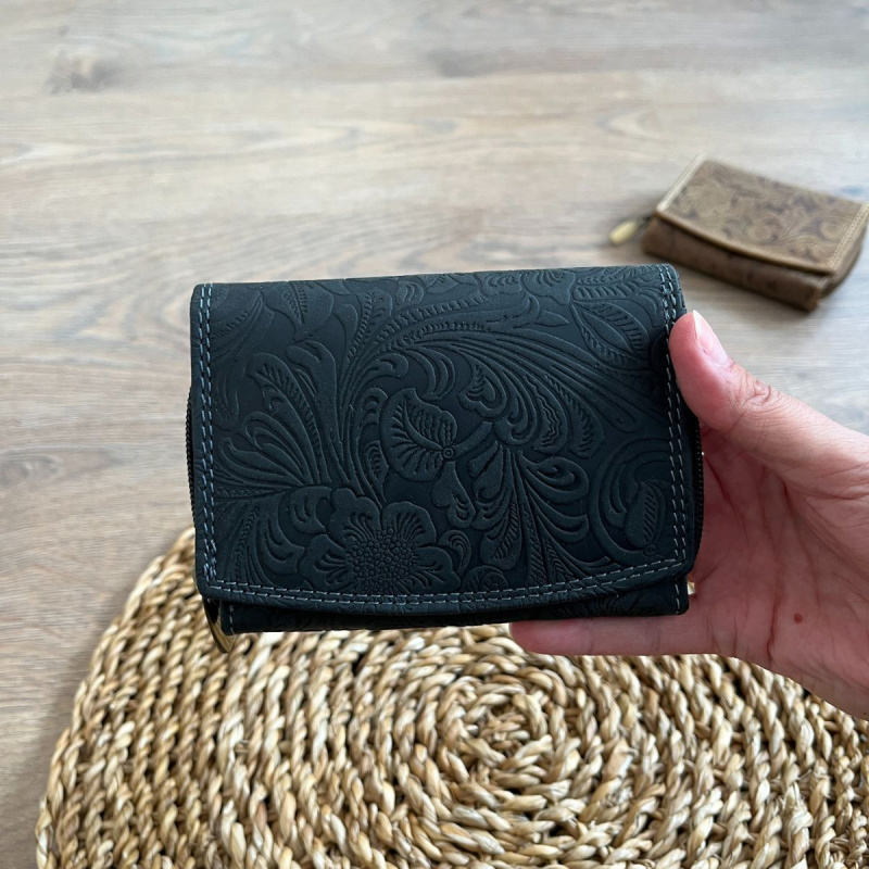 Dámska kožená peňaženka čierna HERTA