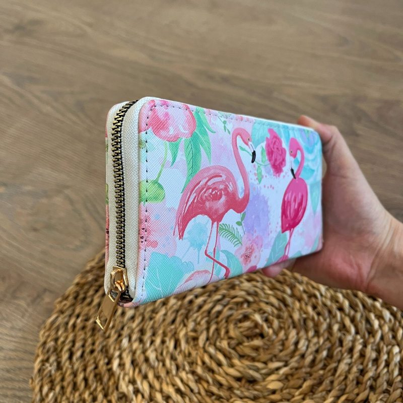 Dámska farebná peňaženka FLAMINGO