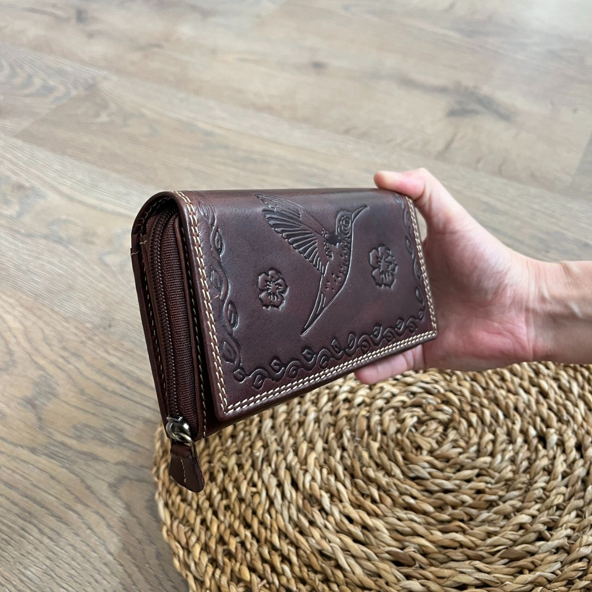 Dámska kožená peňaženka hnedá IRISA