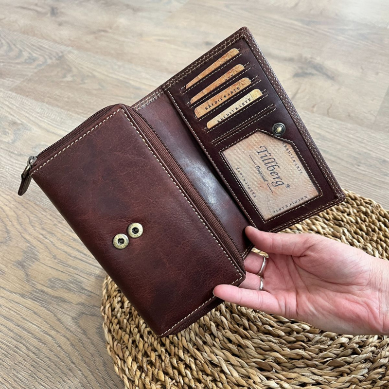 Dámska kožená peňaženka hnedá IRISA