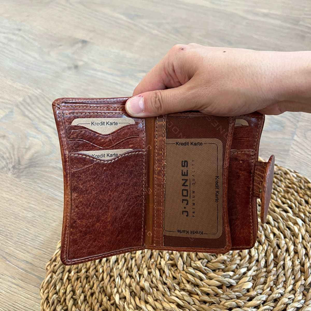 Dámska kožená peňaženka koňaková ANTONIA