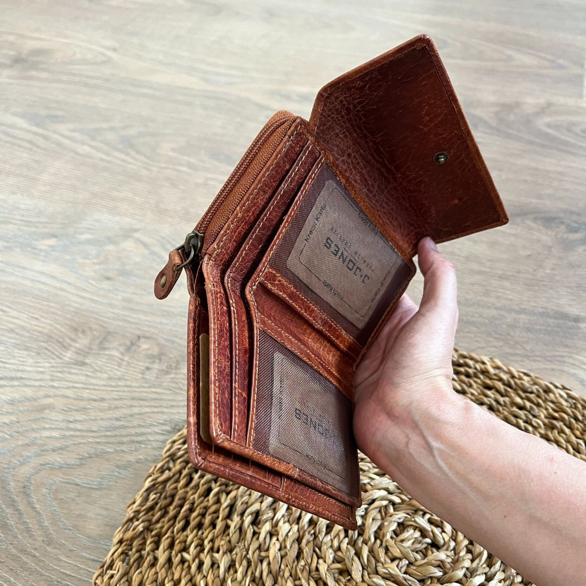 Dámska kožená peňaženka koňaková ANAIS