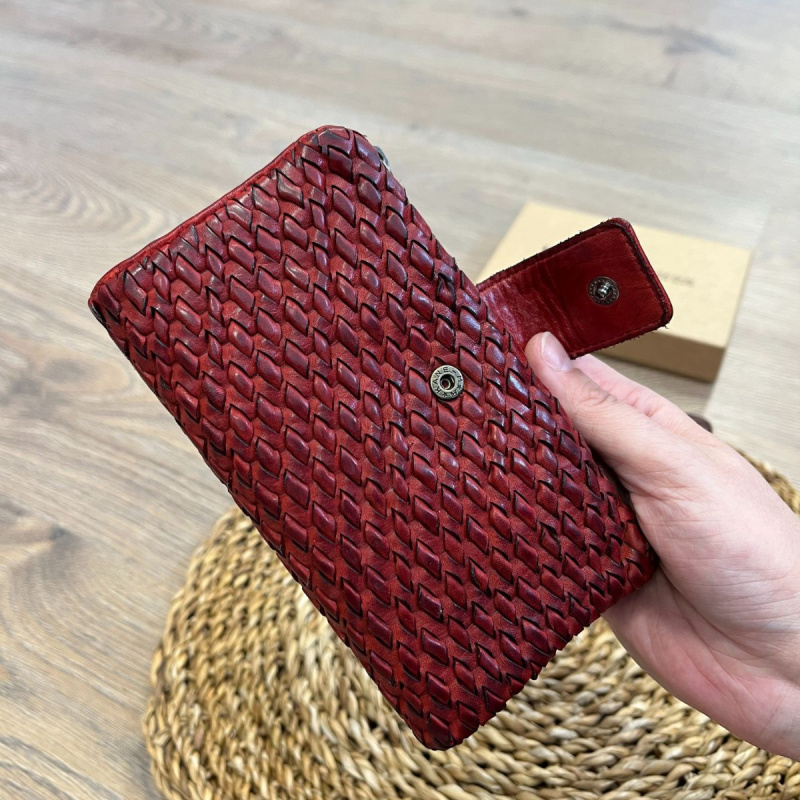 Dámska kožená peňaženka červená Siana