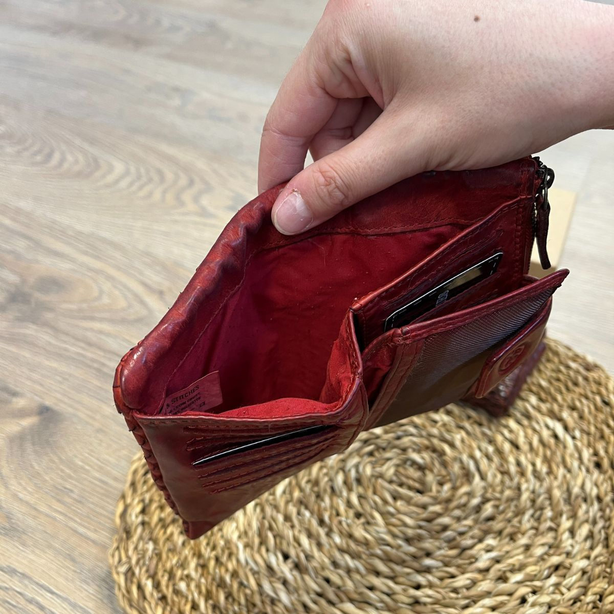 Dámska kožená peňaženka červená Siana