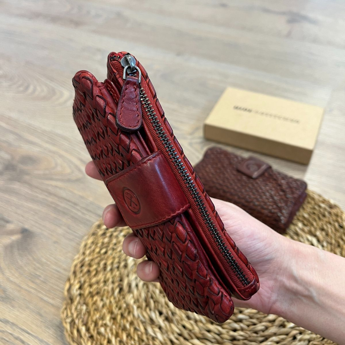 Dámska kožená peňaženka červená Siana