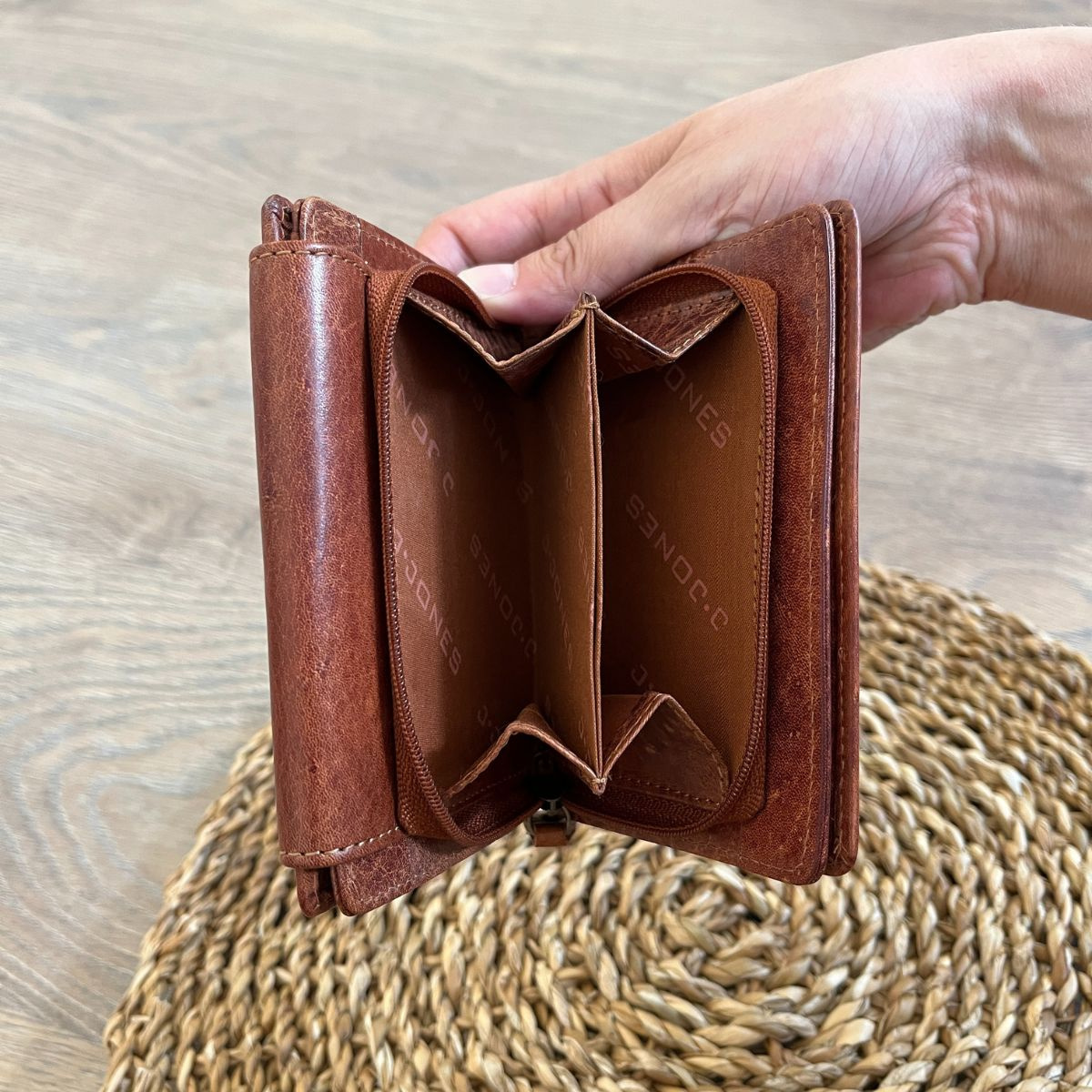 Dámska kožená peňaženka koňaková ADINA