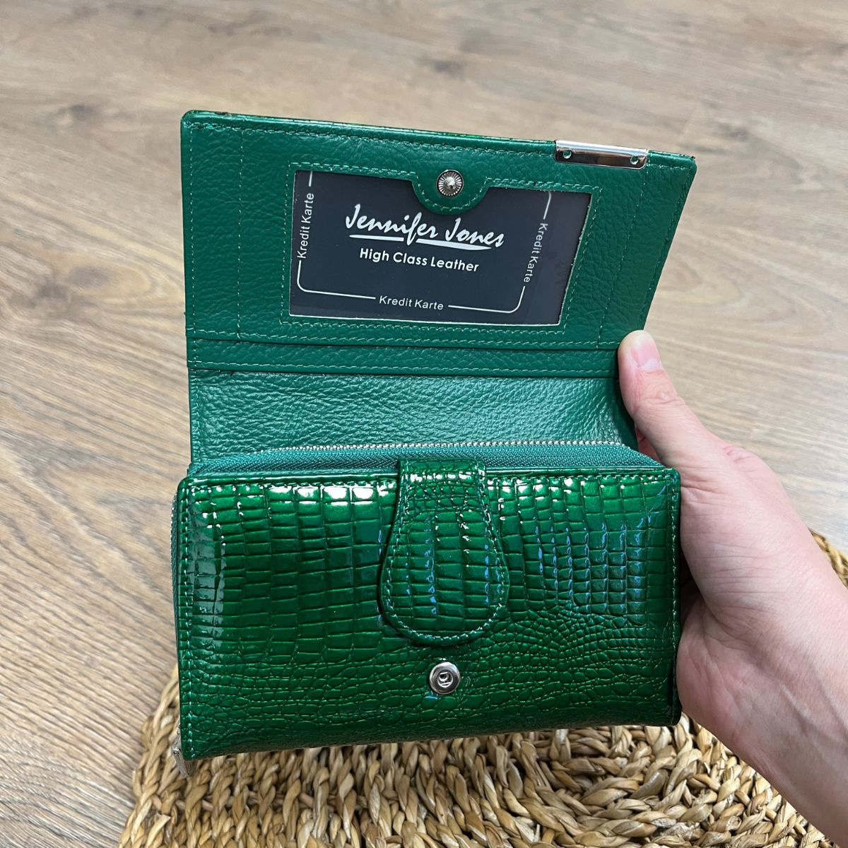 Dámska kožená peňaženka zelená ZAFIRA