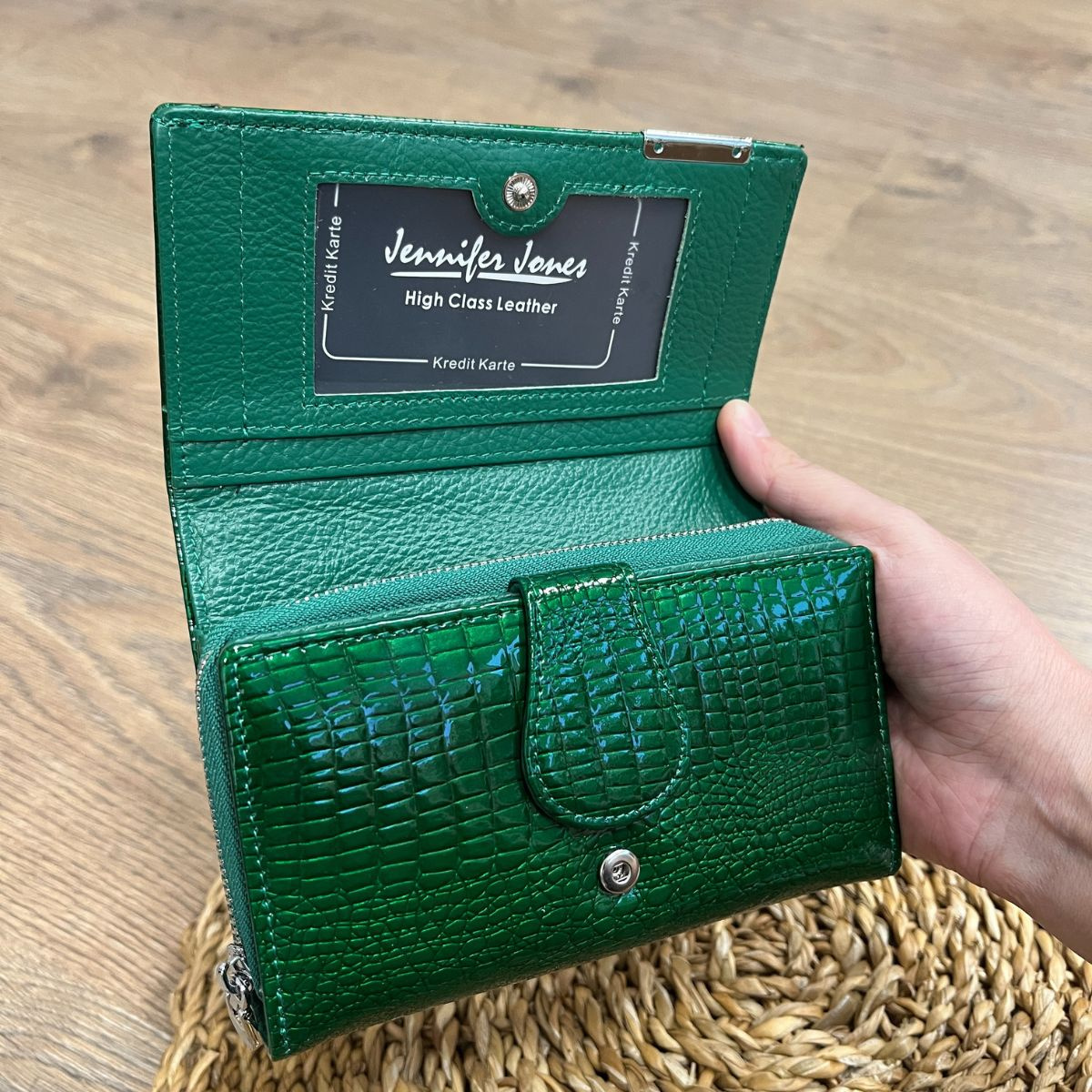 Dámska kožená peňaženka zelená ZAFIRA