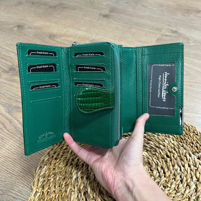 Dámska kožená peňaženka zelená ZAFIRA