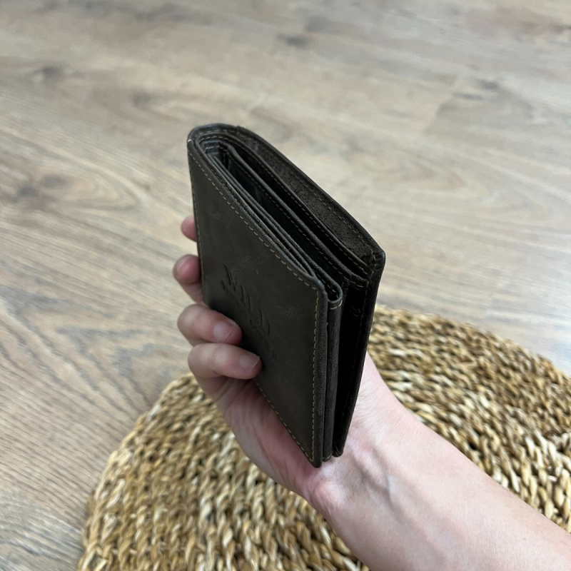 Pánska kožená peňaženka hnedá REMUS