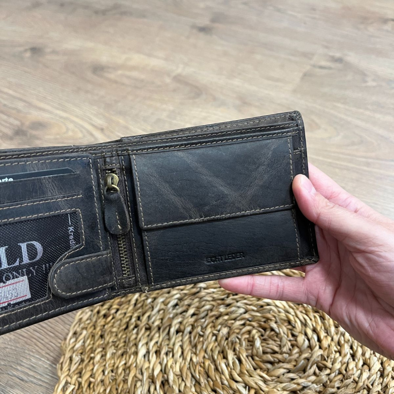 Pánska kožená peňaženka hnedá REMUS