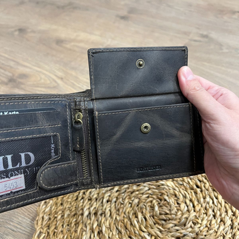 Pánska kožená peňaženka hnedá REMUS