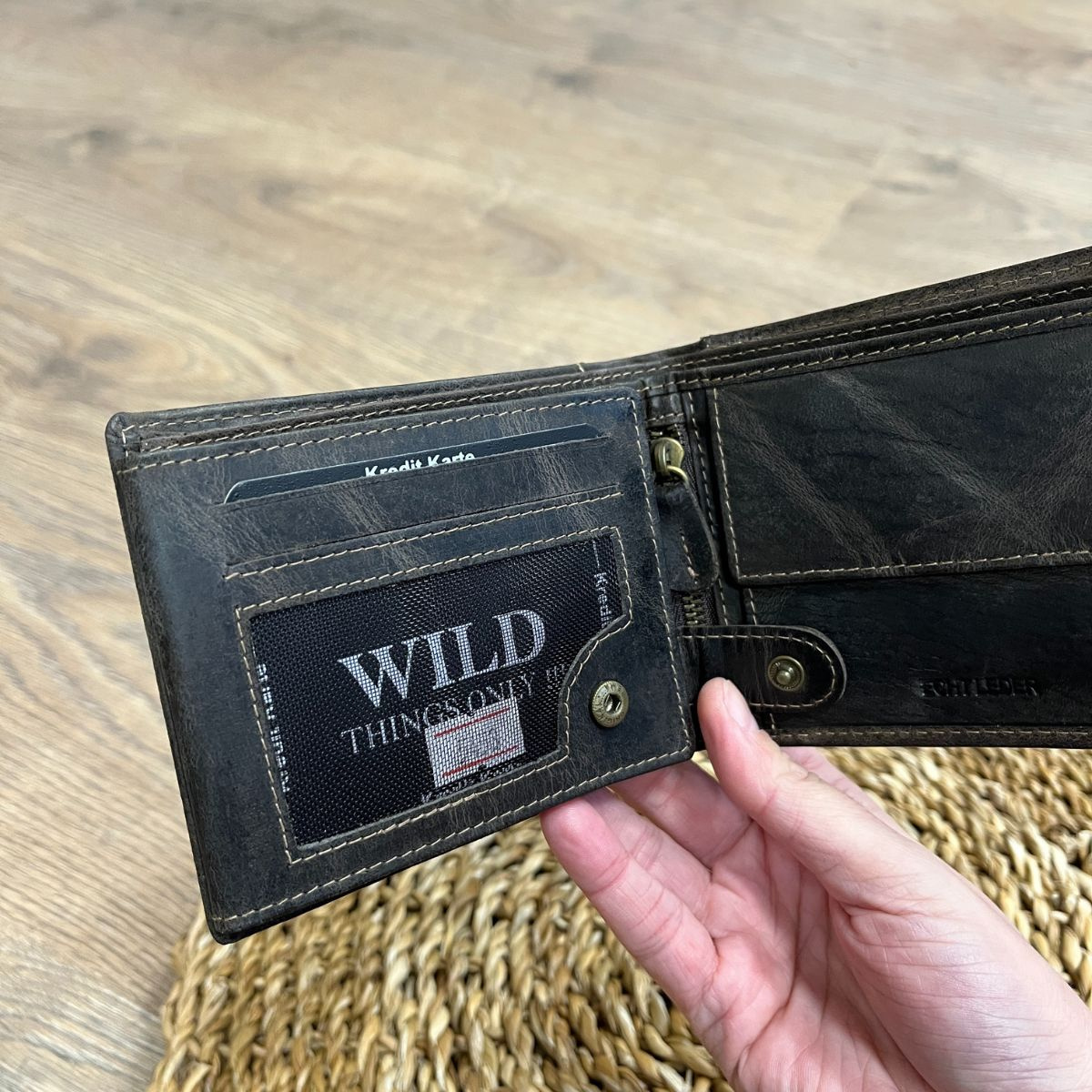 Pánska kožená peňaženka hnedá REMUS