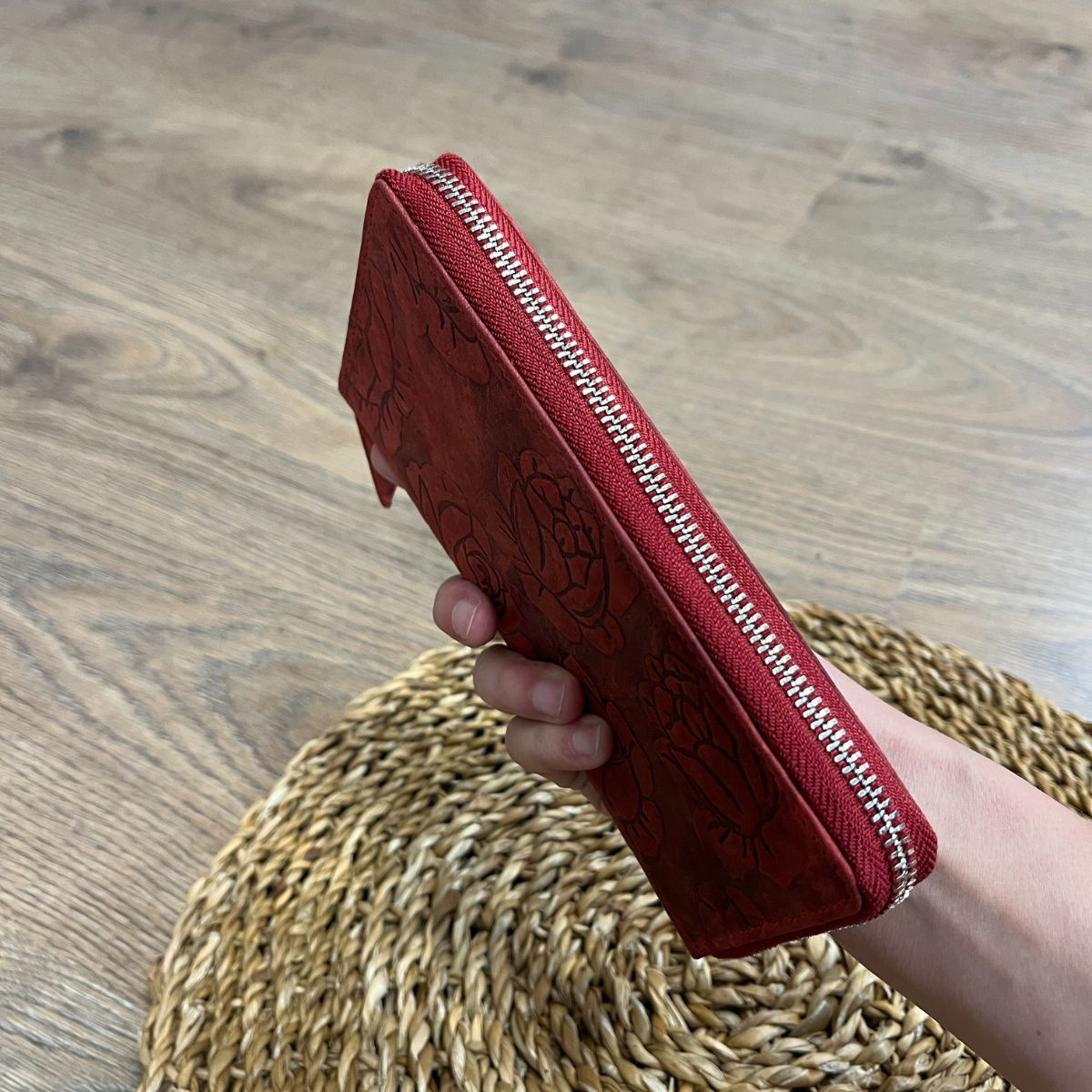 Dámska kožená peňaženka červená VERENA