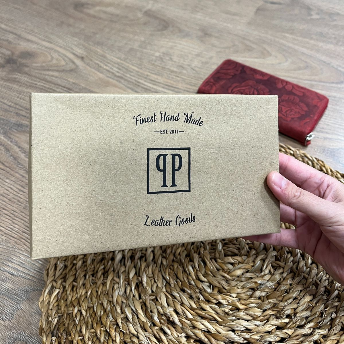 Dámska kožená peňaženka červená VERENA