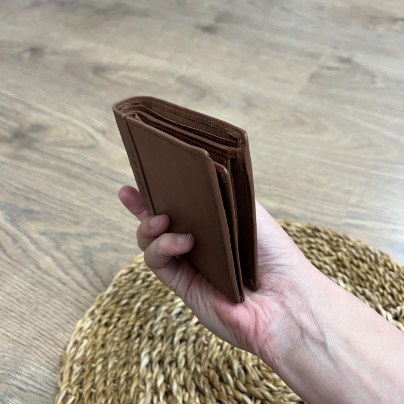 Pánska kožená peňaženka hnedá EDVIN