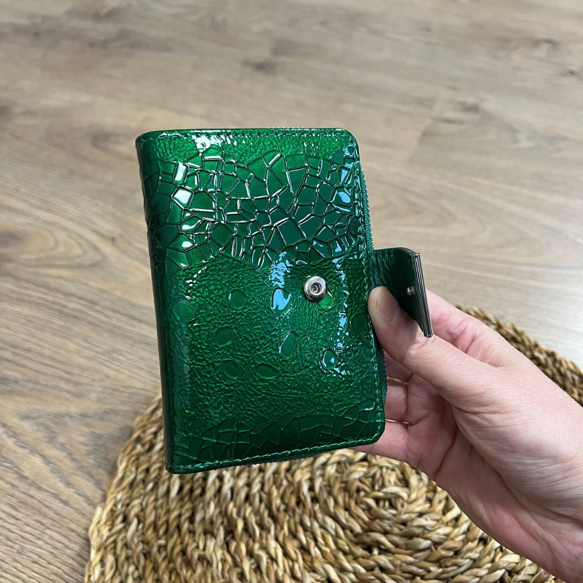 Dámska kožená peňaženka zelená FLAVIA