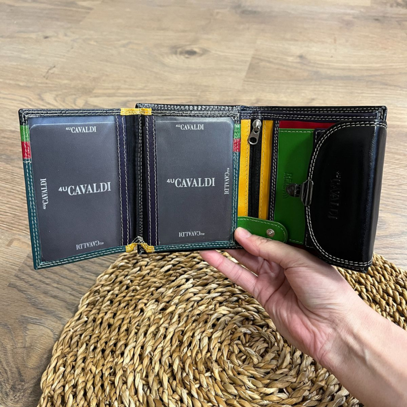 Dámska kožená peňaženka čierna TESSA