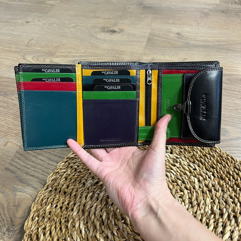 Dámska kožená peňaženka čierna TESSA