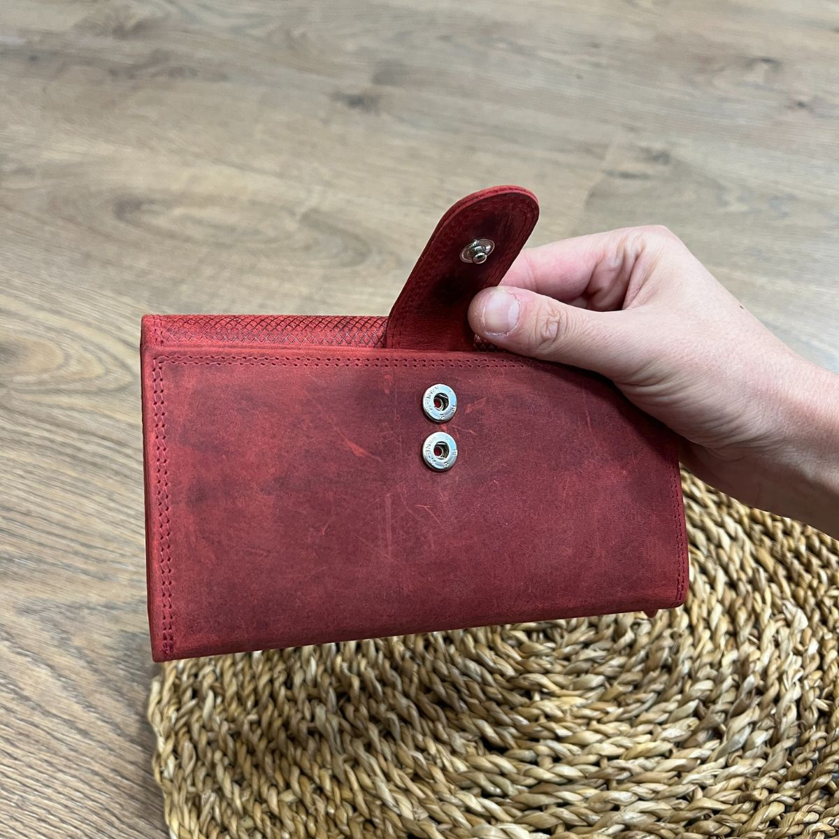 Dámska kožená peňaženka červená KATRINA