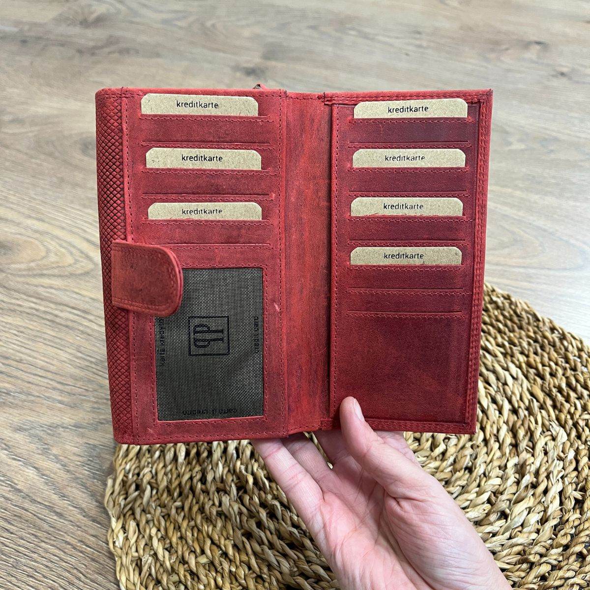 Dámska kožená peňaženka červená KATRINA