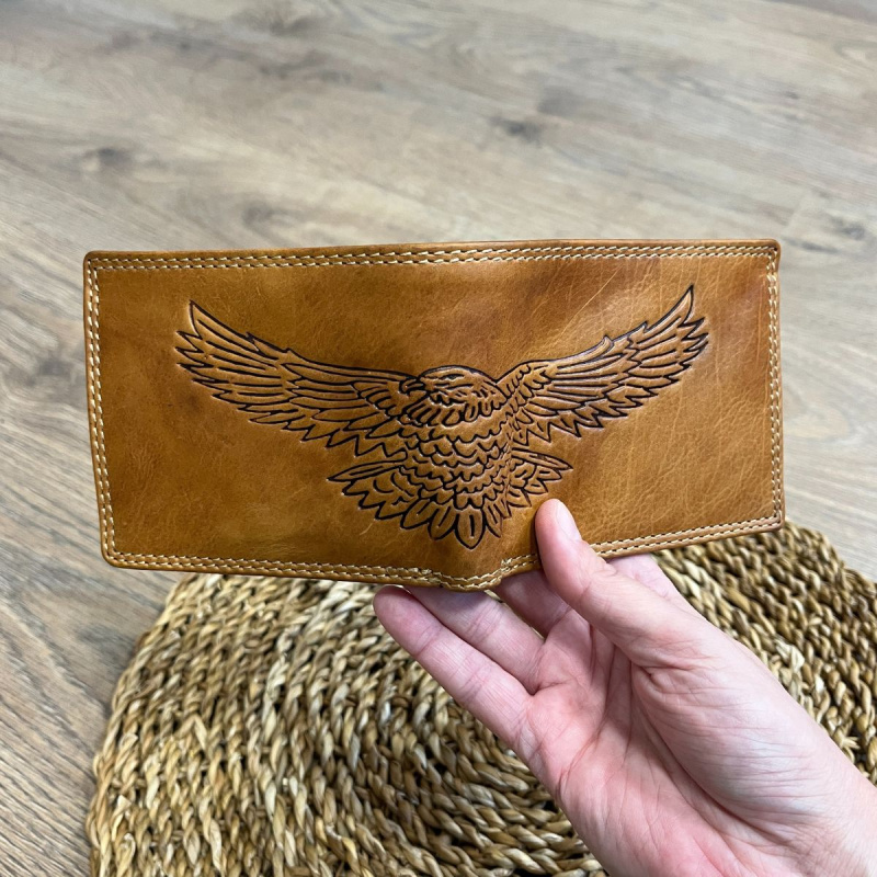 Pánska kožená peňaženka tan SVEN