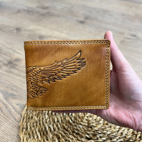 Pánska kožená peňaženka tan SVEN