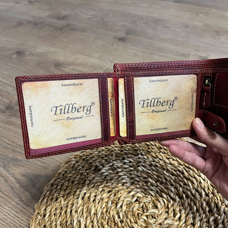 Pánska kožená peňaženka červená SVEN