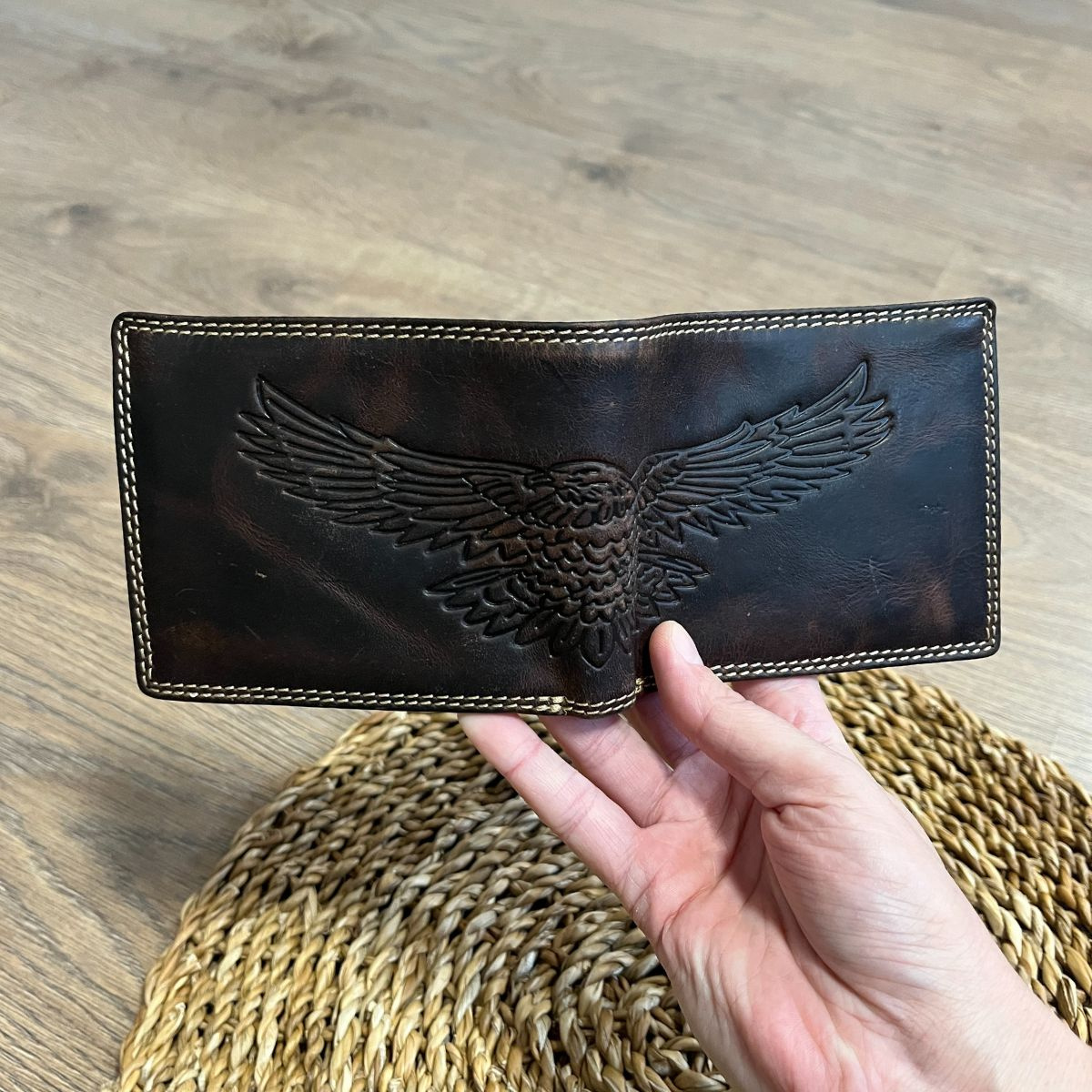 Pánska kožená peňaženka tmavohnedá SVEN