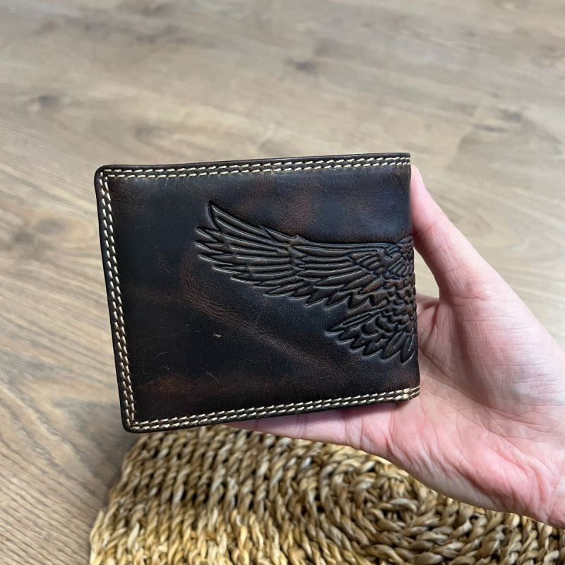 Pánska kožená peňaženka tmavohnedá SVEN