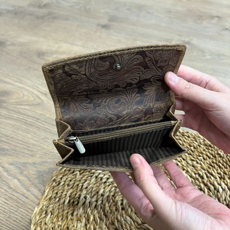 Dámska kožená peňaženka tan KINGA