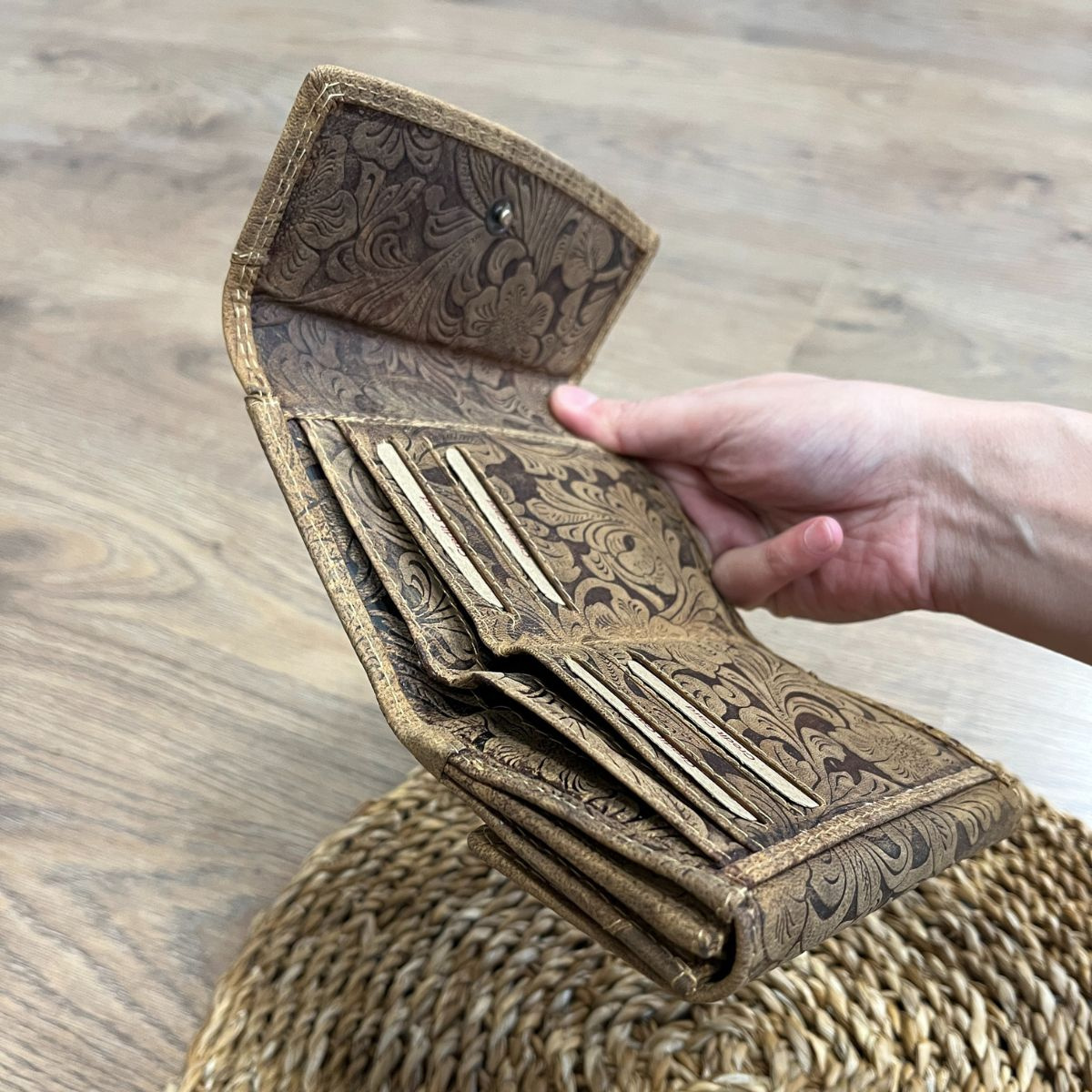 Dámska kožená peňaženka tan KINGA