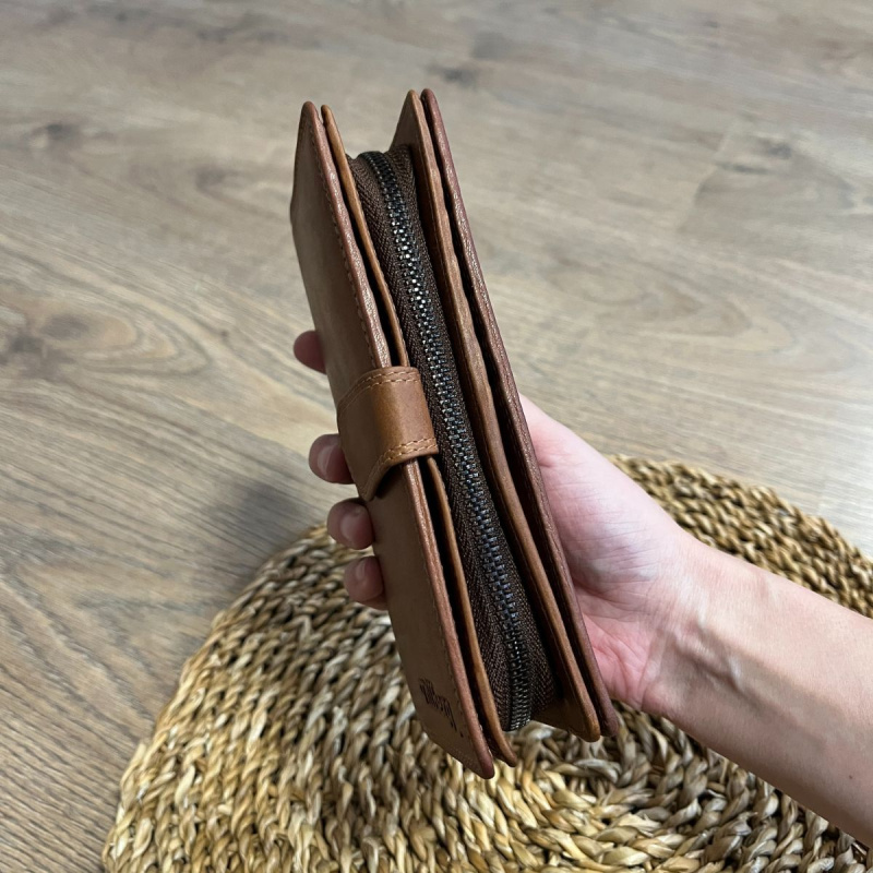 Dámska kožená peňaženka tan XENIA