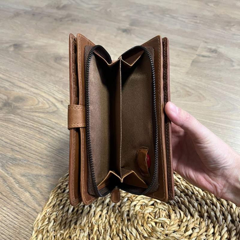 Dámska kožená peňaženka tan XENIA