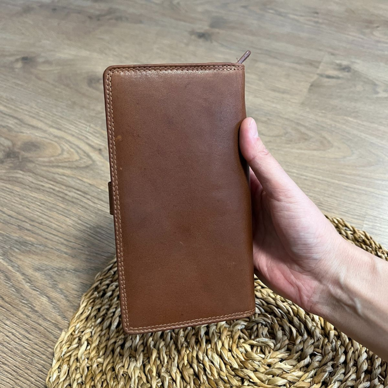 Dámska kožená peňaženka tan XENIA