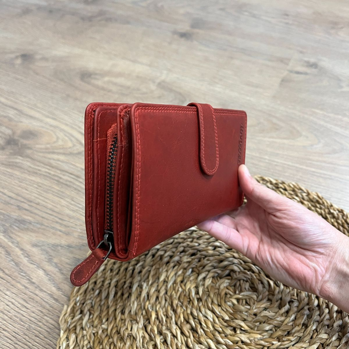 Dámska kožená peňaženka červená XENIA