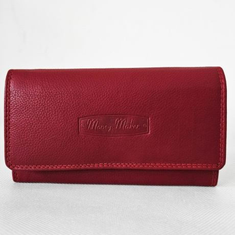 Červená dámska kožená peňaženka KAYLA