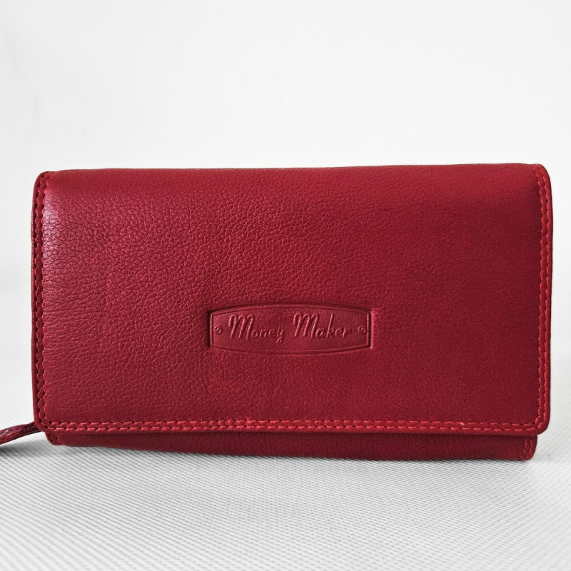 Červená dámska kožená peňaženka FREYA