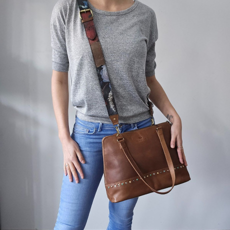 Dámska kožená kabelka piesková Edena