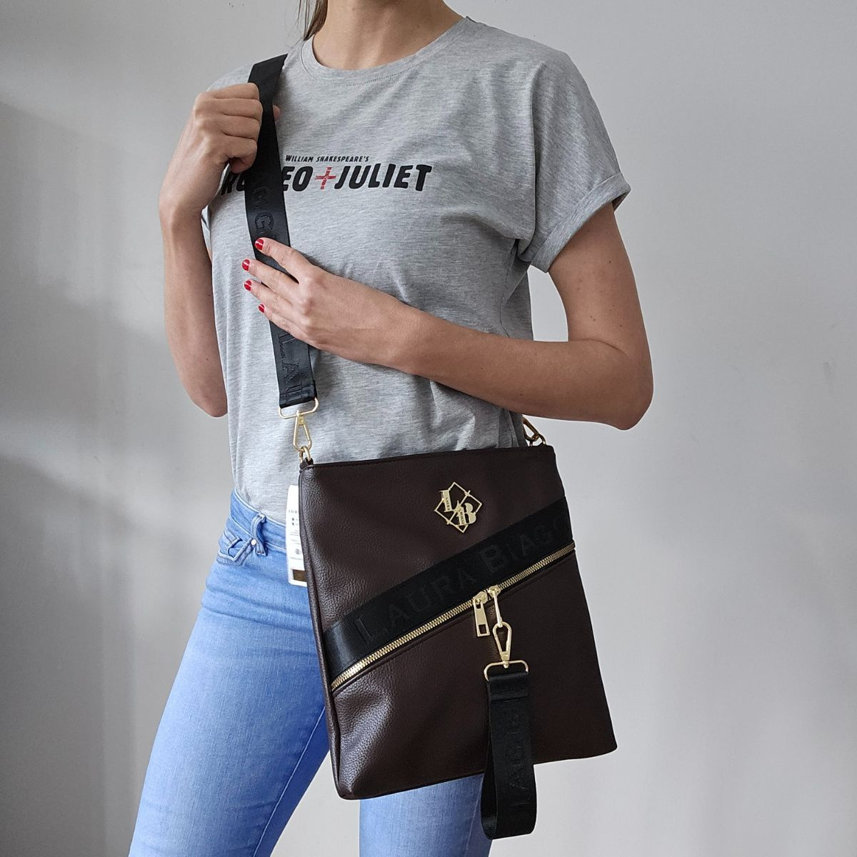 Dámska crossbody kabelka čokoládová MALAGA