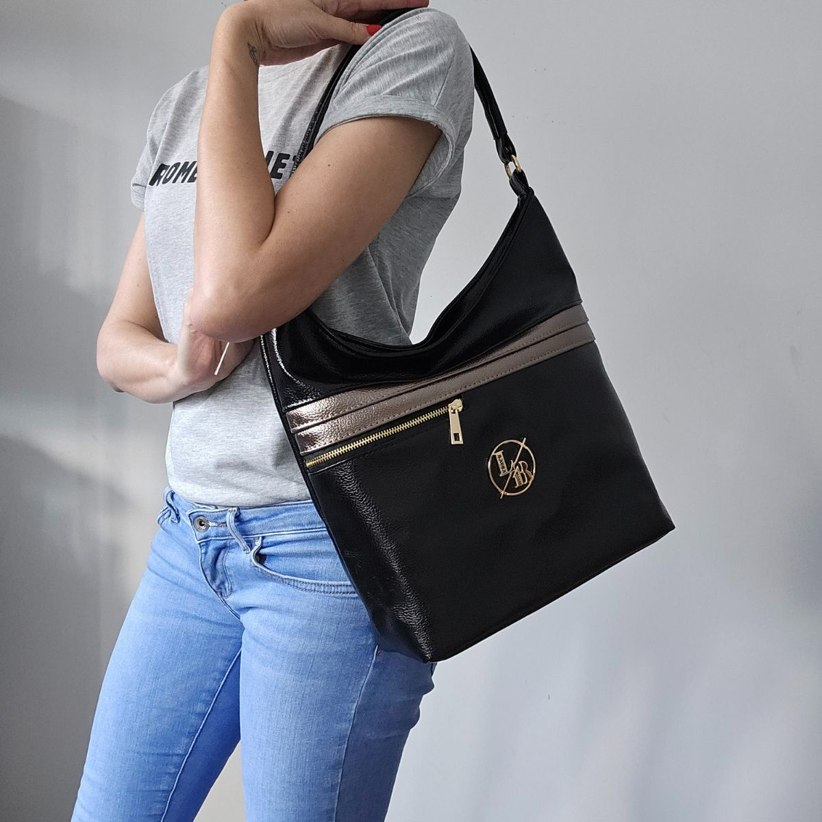 Dámska kabelka čierna FLORENCIA