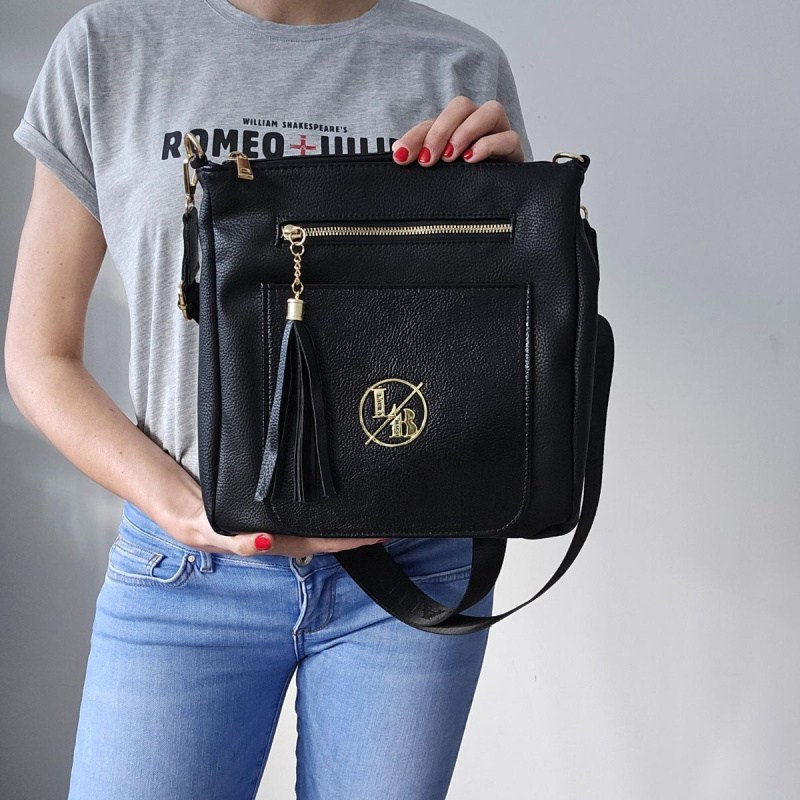 Dámska crossbody kabelka čierna MADEIRA