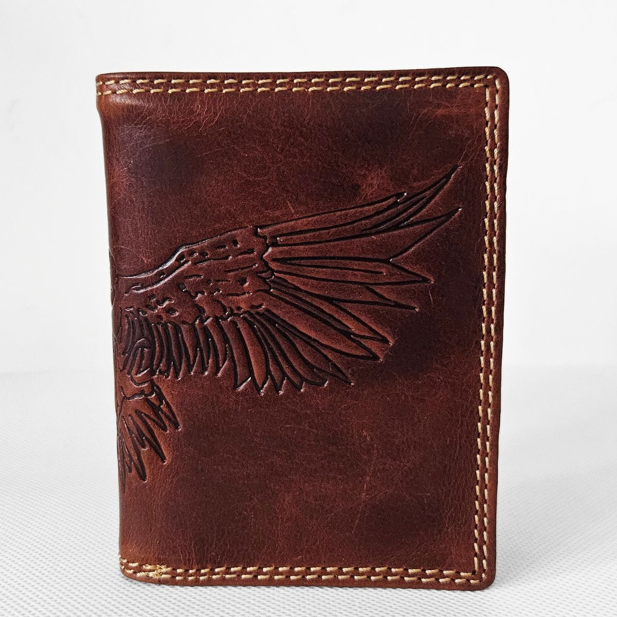 Tmavohnedá ( gaštanovohnedá alebo mashroom hnedá ) pánska kožená peňaženka GRANT-II.