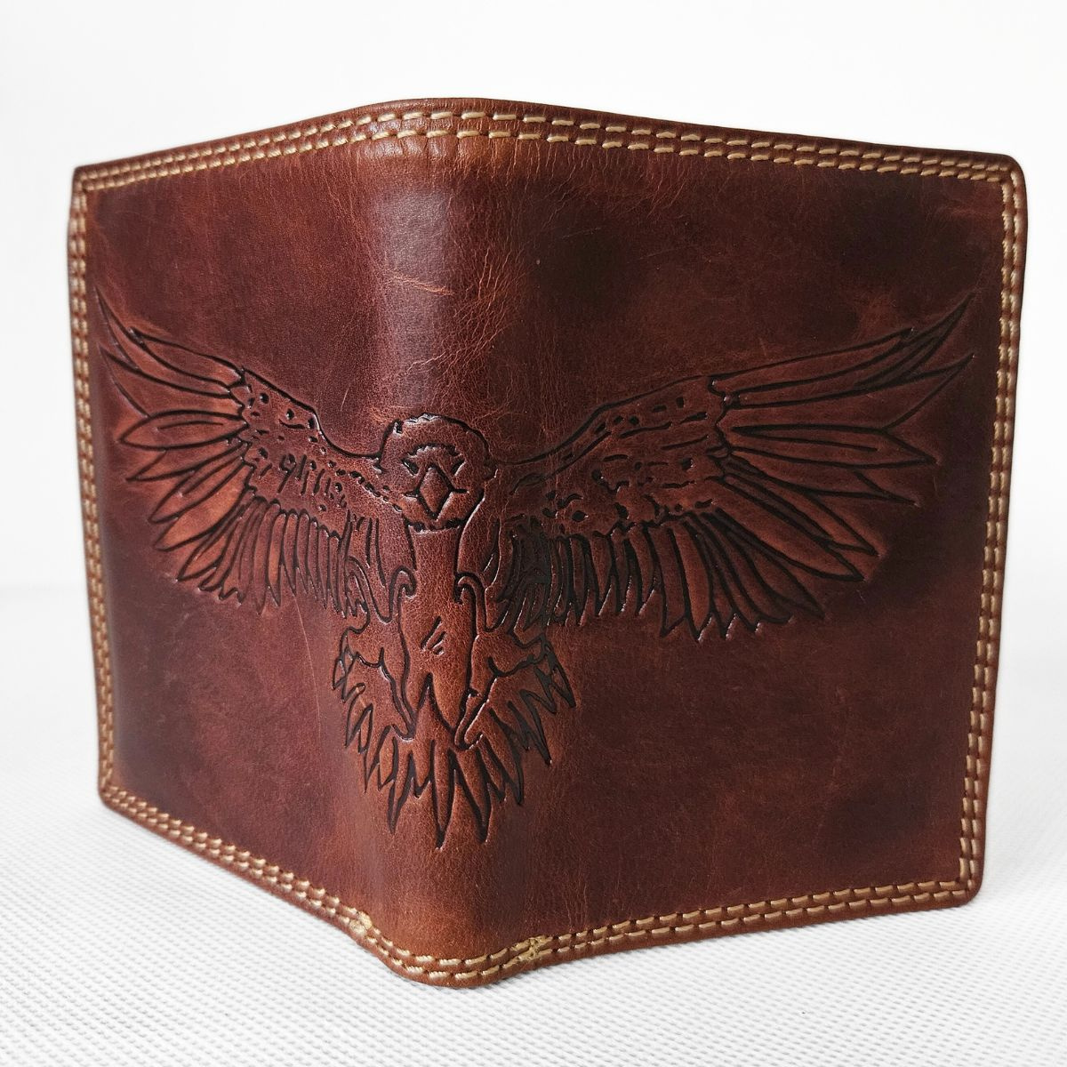 Tmavohnedá pánska kožená peňaženka GRANT-II.