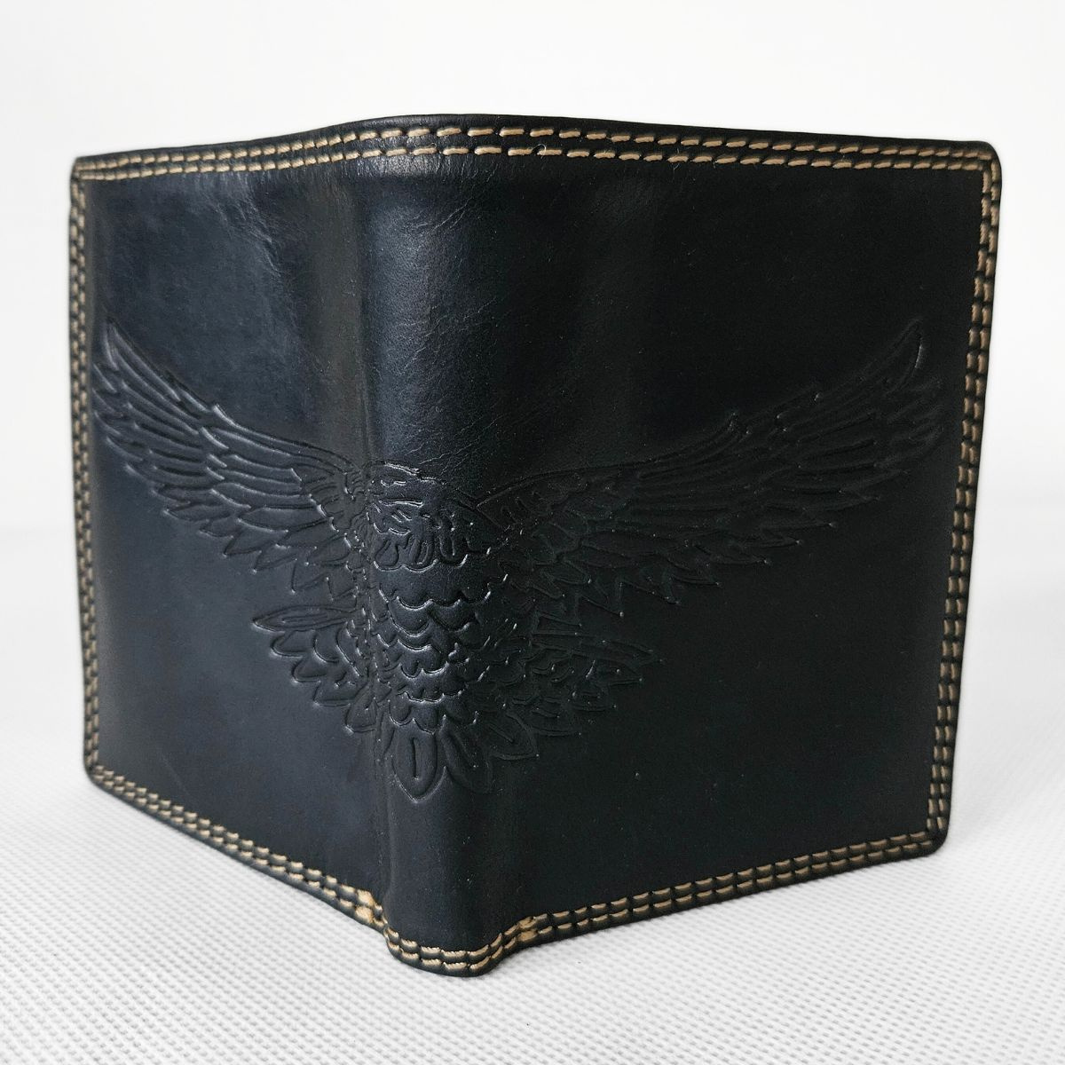 Čierna pánska kožená peňaženka GRANT