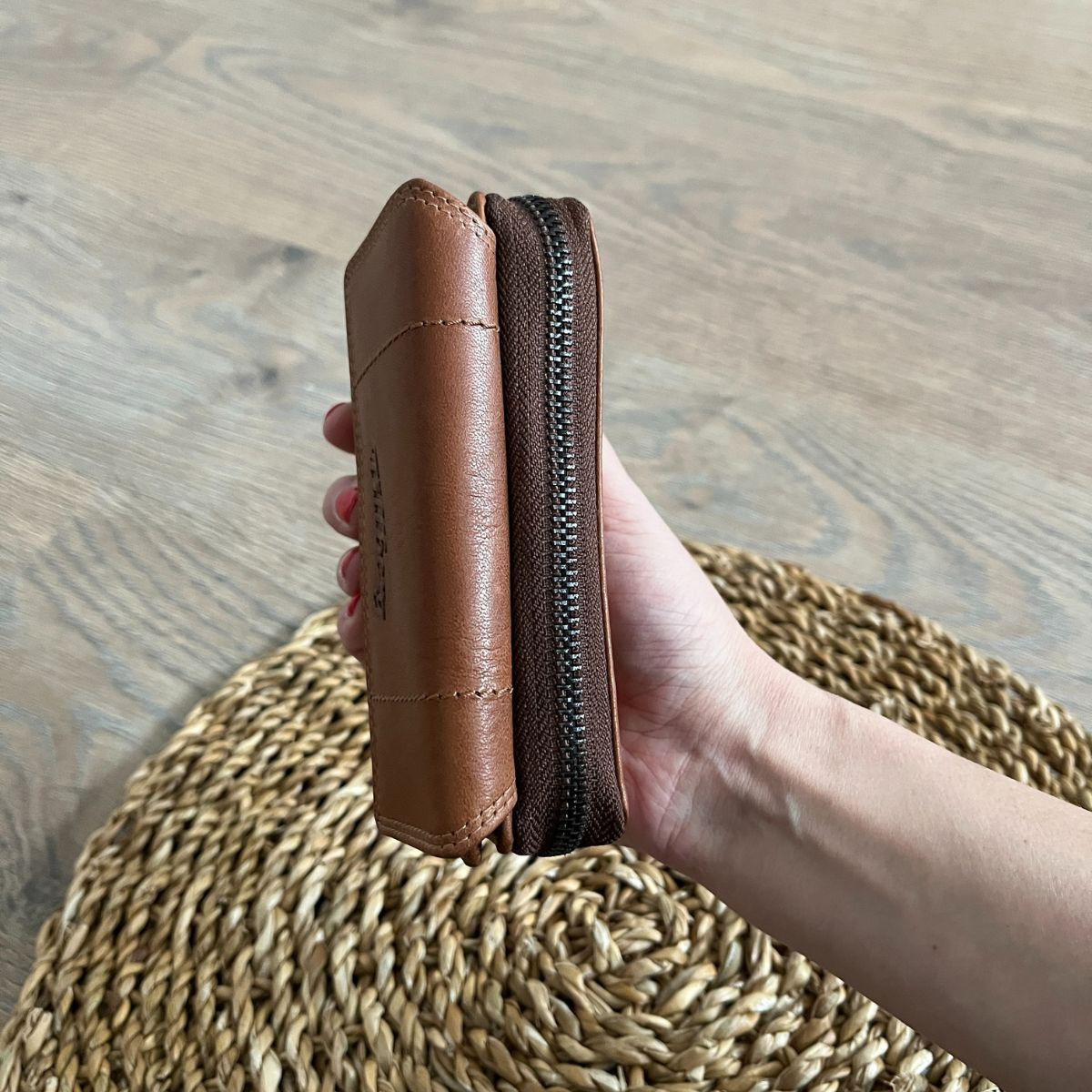 Dámska kožená peňaženka žltohnedá Tania