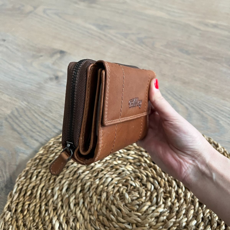 Dámska kožená peňaženka žltohnedá Tania