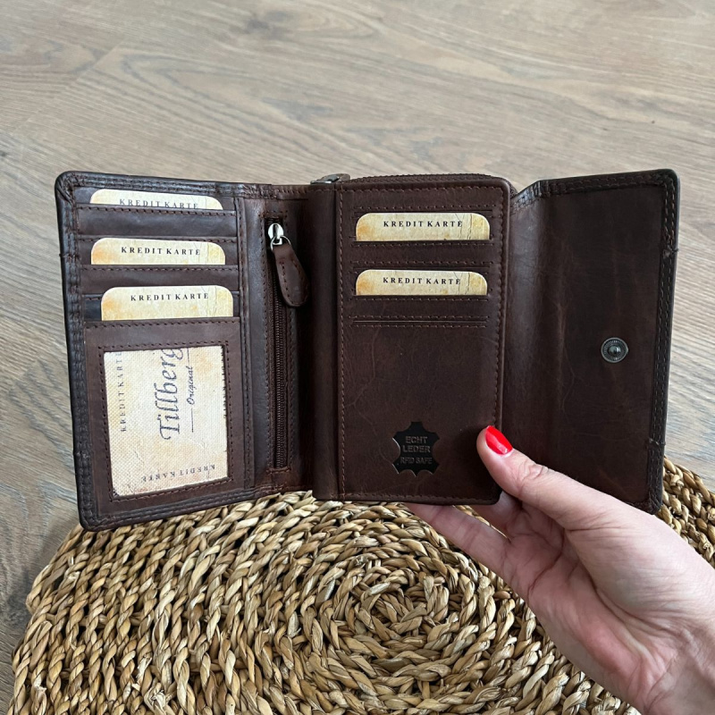 Dámska kožená peňaženka koňaková Tania