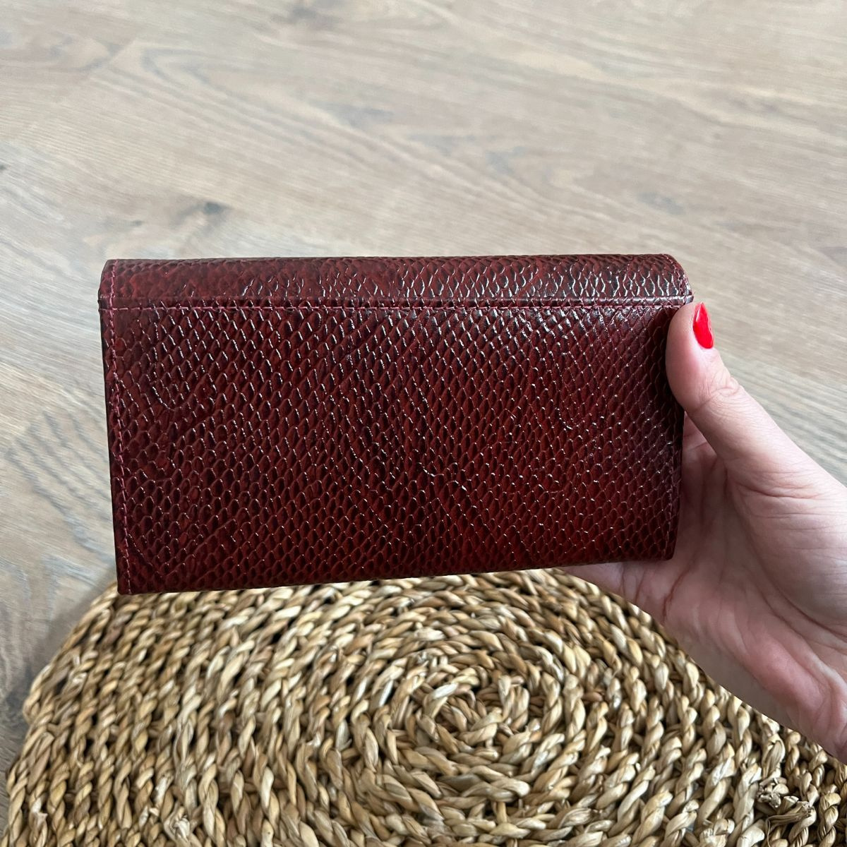 Červená kožená dámska peňaženka Paolo Peruzzi