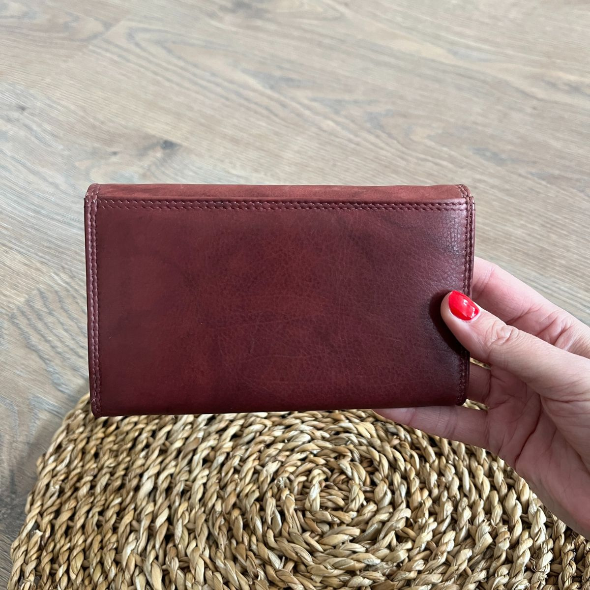 Dámska kožená peňaženka vínovočervená MODENA